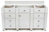 Bristol 60" Single Vanity Bright White, Eternal Marfil Quartz
