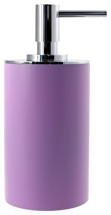 Round Free Standing Soap Dispenser, Resin, Lilac