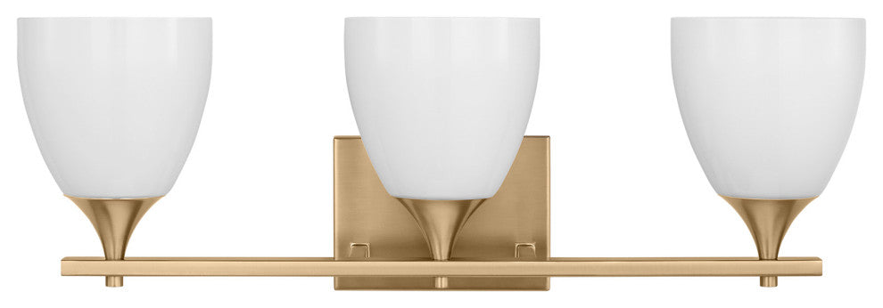 Toffino 3 Light Bath, Satin Brass