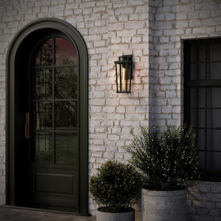 Tryon One-Light Black New Traditional Outdoor Wall Lantern, 7x7x18"