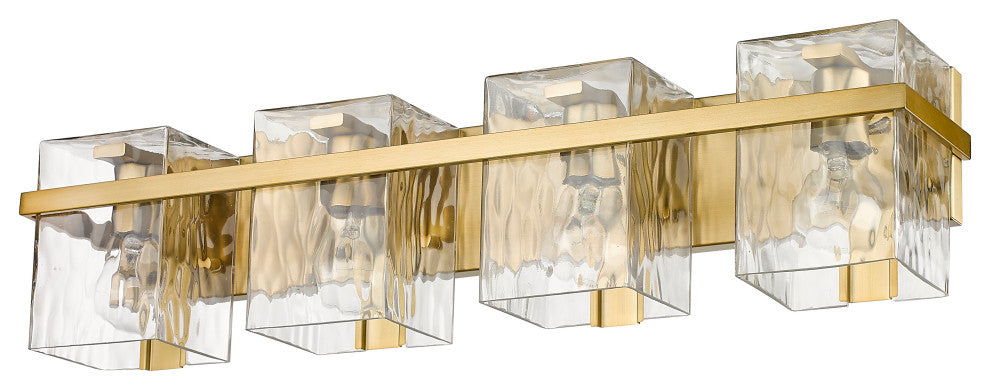 Zlite 1938-4V-MGLD 4-Light Vanity, Clear