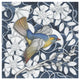 "Arts and Crafts Bird Indigo III" Digital Paper Print by Elyse DeNeige, 42"x42"