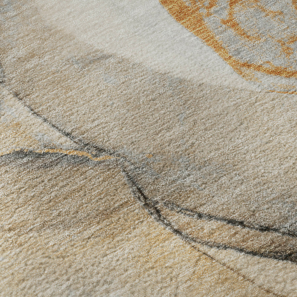 Premium Machine Washable Mayfield AMF506 Beige 2'3" x 7'6" Runner Rug