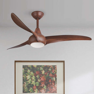 MinkaAire White Light Wave 52" 3-Blade Indoor LED Ceiling Fan w/ Remote