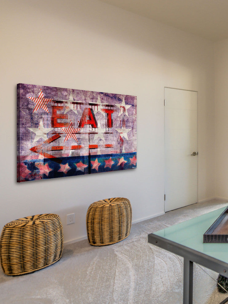 "Eat This Way" Print on Canvas, 45"x30"