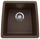 17.5"x17" Performa Silgranit Single Bowl Sink, Cafe Brown