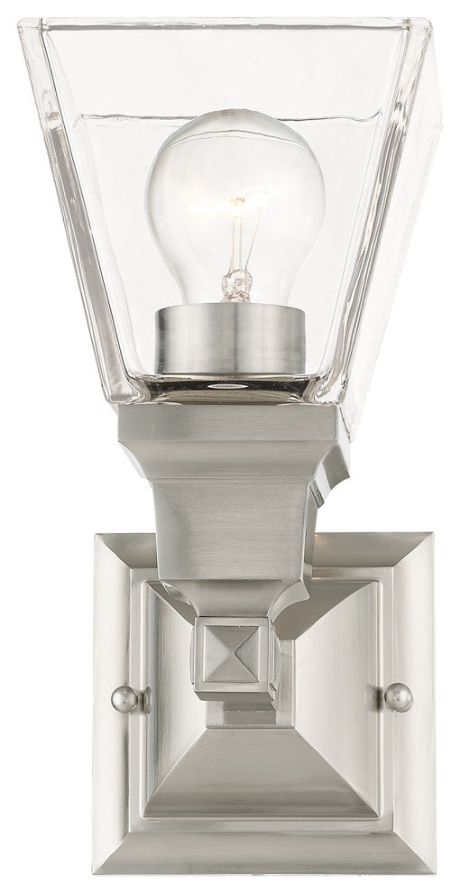 Livex Lighting Mission 1 Light Brushed Nickel Single Sconce