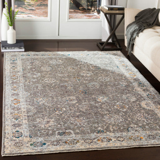 Surya Presidential PDT-2307 7'10"x10' Rug, Lime/Ivory/Blue/Peach/Burnt Orange