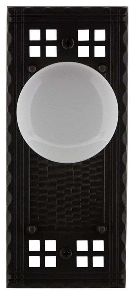 Craftsman Plate Double Dummy Door Knob, White