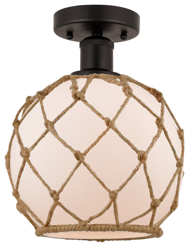 Innovations 616-1F-OB-G121-8RB 1 Light Semi-Flush Mount, Oil Rubbed Bronze