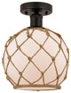 Innovations 616-1F-OB-G121-8RB 1 Light Semi-Flush Mount, Oil Rubbed Bronze
