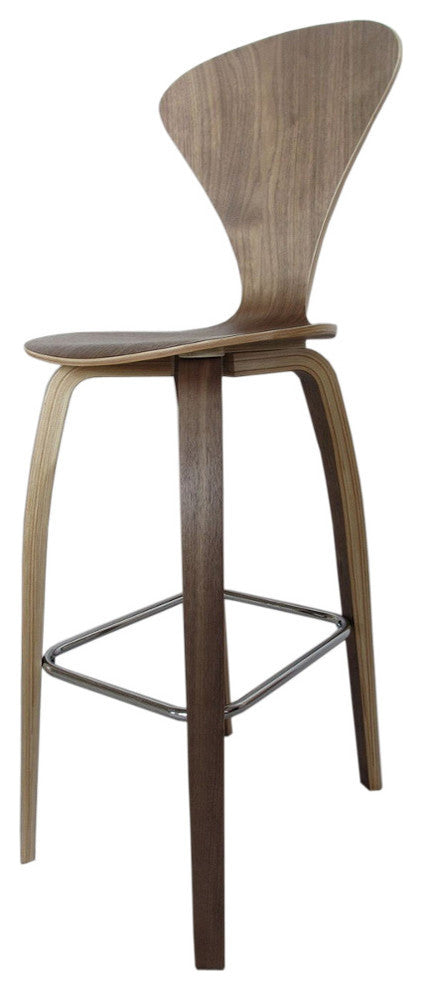 Modern Classics Wooden Bar Chair 30", Walnut