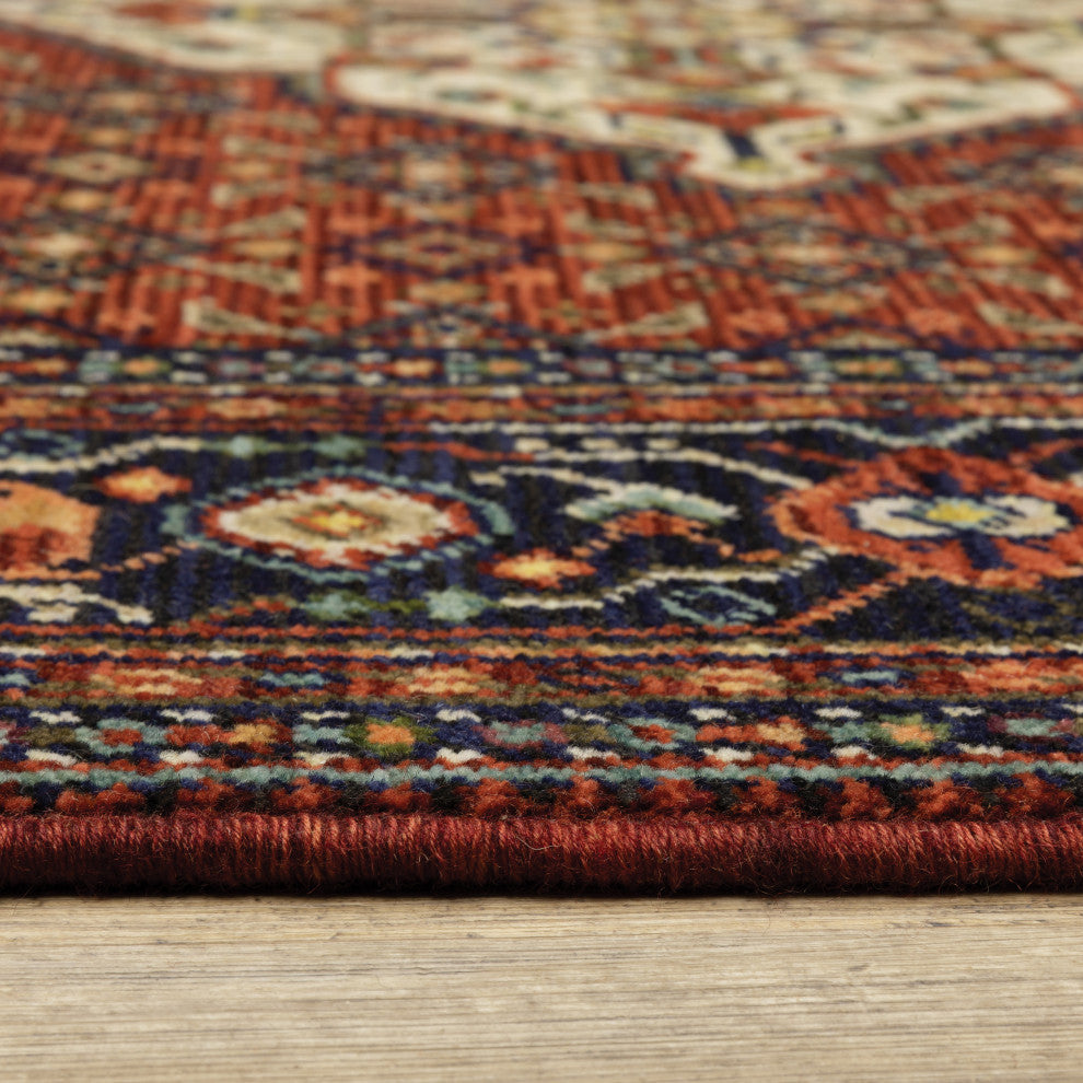 Oriental Weavers Lilihan Indoor Rug Red/ Blue 6'7" X 9'6"