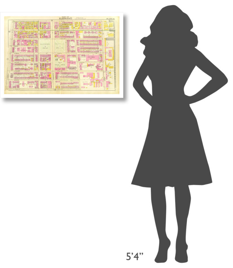 "Boston - Wards 9, 12, 1895" Paper Print by George Washington Bromley, 32"x22"