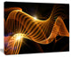 Yellow 3d Shaped Fractal Design, Contemporary Abstract Wall Art, 20"x12"