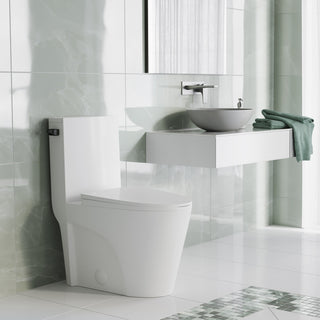 St. Tropez One-Piece Elongated Toilet Side Flush, Black Hardware