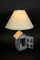 Rustic Zinc Dual Table Lamp And Accent Light Mid Century Modern Farmhouse Decor