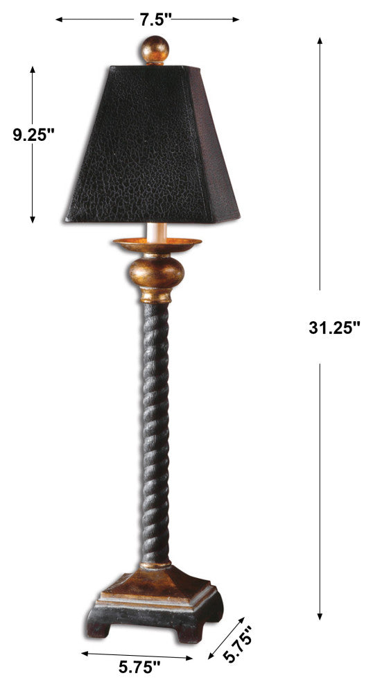 Uttermost Bellcord Black Buffet Lamp