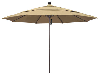 11' Fiberglass Umbrella Bronze, Pacifica, Beige, 11'