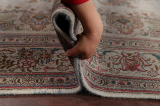 Consigned, Traditional Handmade Vintage Oriental Persian Faded Rug, Gray, 6x10