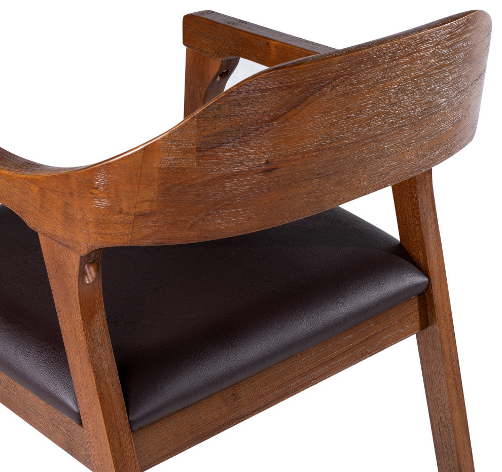 Boraam Rasmus Dining Armchairs, Chestnut Wire-Brush, Set of 2