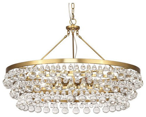 Bling Chandelier, Antique Brass
