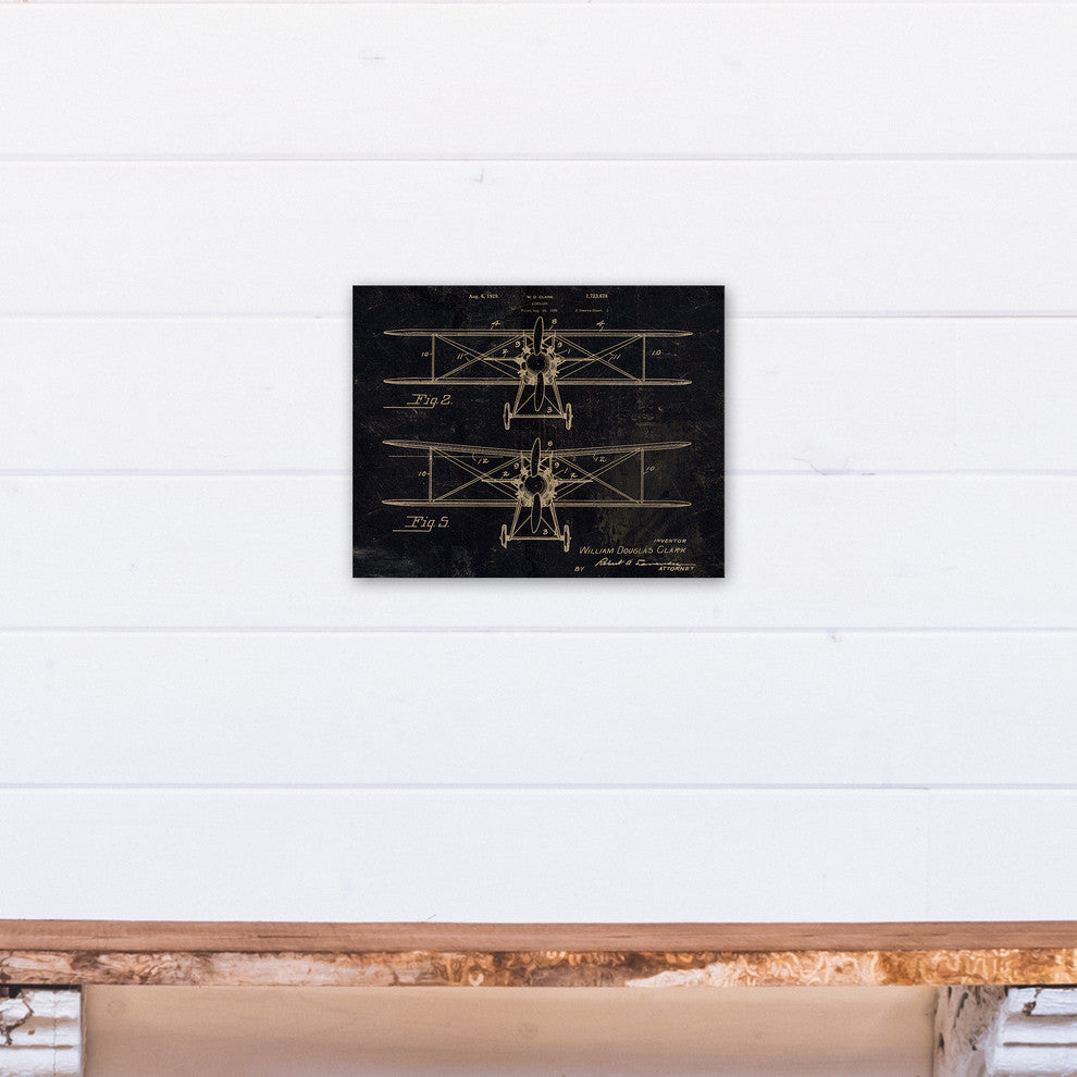 Vintage Airplane Patent Print on Canvas