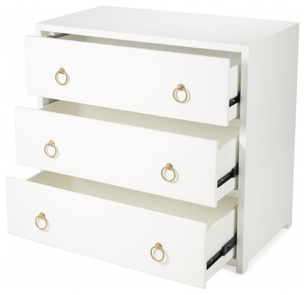 Lark White 3 Drawer Chest