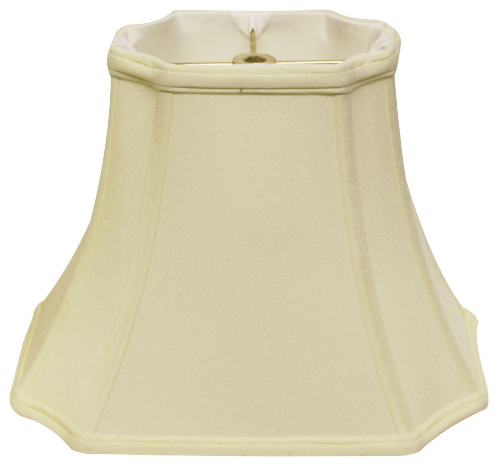 15" Ivory Inverted Rectangle Shantung Lampshade