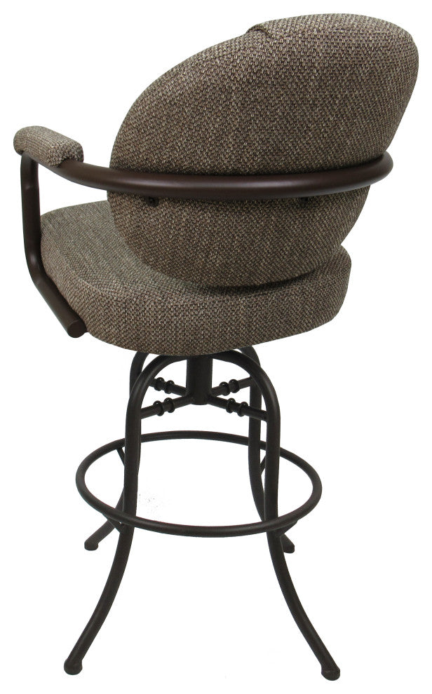 Swivel Tilt Metal Counter 26" 30" Bar Stool M-70, Plumley Cocoa - Brown, 30"