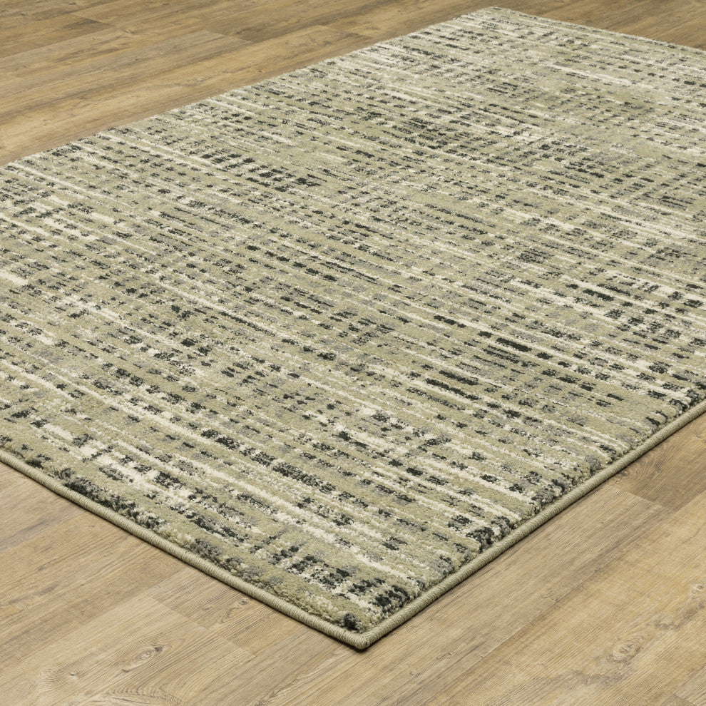 Sarasota Striped Indoor Area Rug, Beige, 9'10" x 12'10"
