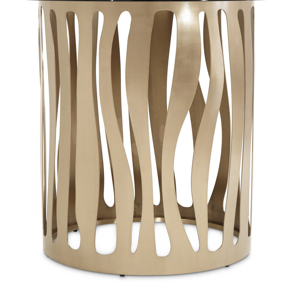 La Rachelle Round Dining Table - Champagne