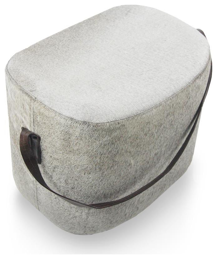 Heather Grey Pouf