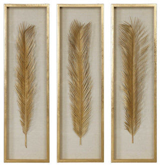 Uttermost Palma Gold Leaf Shadow Box Set of 3