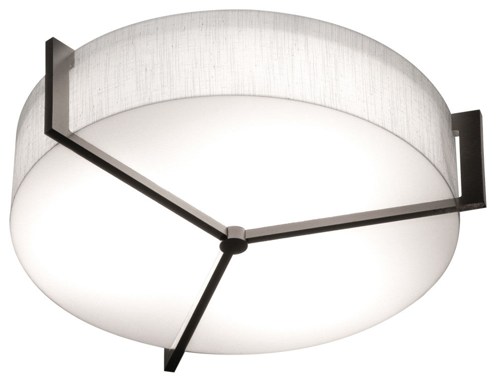Apex Ceiling Light LED 42W, Espresso/Linen White
