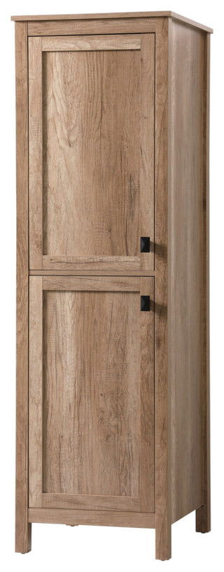 20" Wide Bathroom Linen Storage Freestanding Cabinet, Natural Oak