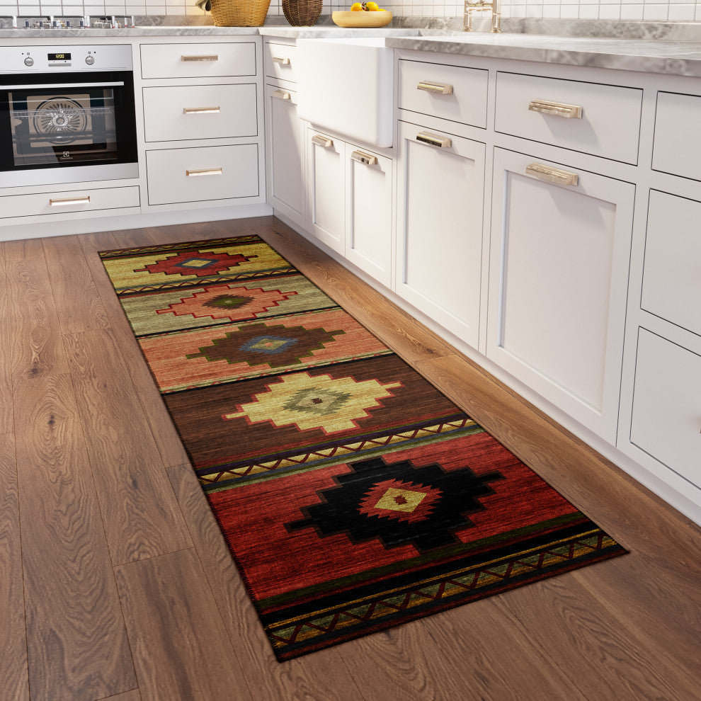 Indoor/Outdoor Phoenix PH1 Canyon Machine Washable 2'3" x 7'6" Runner Rug