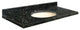 Quartz 49"x22" Vanity Top, Biscuit Bowl, Interlude, Single Hole