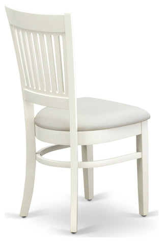3-Pc Dining Set 2 Wood Dining Chairs, Butterfly Leaf Dining Table, Linen White
