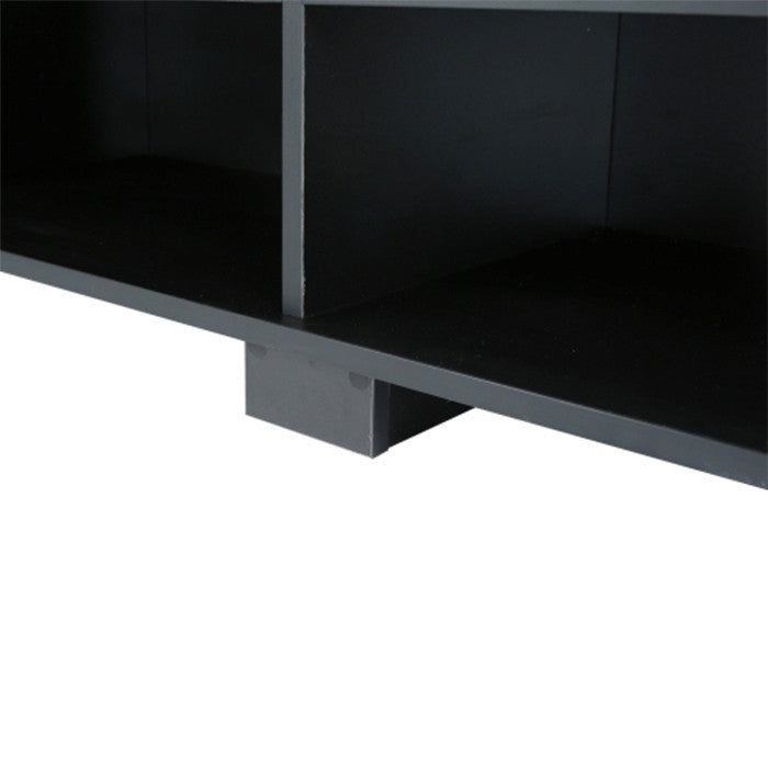 65 inch TV stand Modern Entertainment Center with 8 Open Shelves black