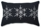 Jeweled Christmas Lumbar Pillow  Gray