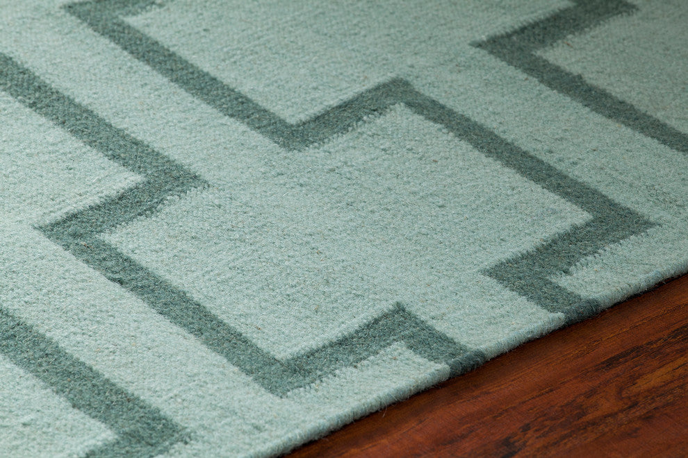 Lima Contemporary Area Rug, Blue and Green, 3'x5'