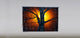 "Sun Tree" Artwork, 6' Shade, Partial Sheer, Left