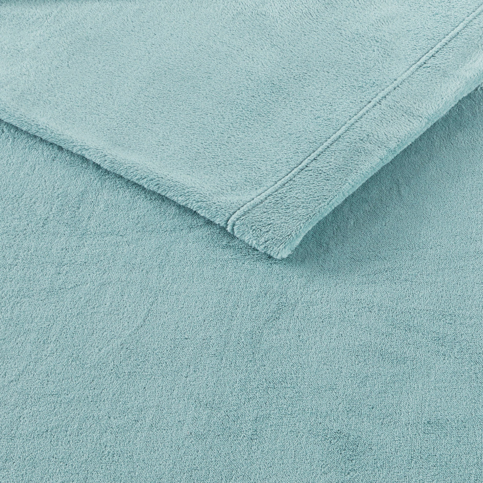 True North by Sleep Philosophy Knitted Plush Sheet Set, Aqua, King