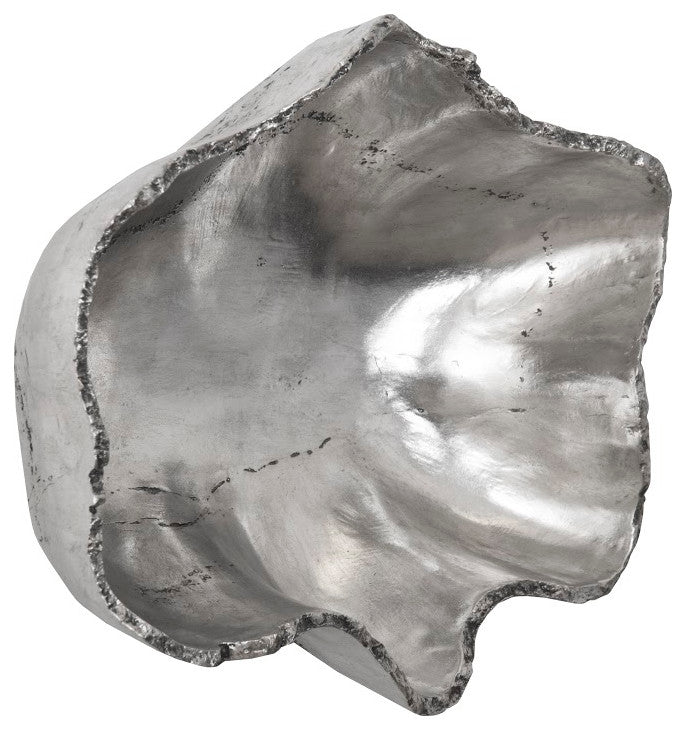Cast Onyx Wall Bowl, Silver, Small