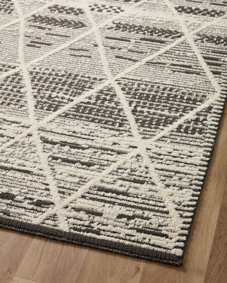 Loloi II Fabian Charcoal/Ivory 5'3"x7'6" Area Rug