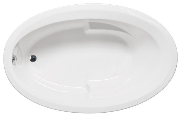 Malibu Carolina Oval Whirlpool Bathtub 66x42x22 White