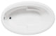 Malibu Carolina Oval Whirlpool Bathtub 66x42x22 White
