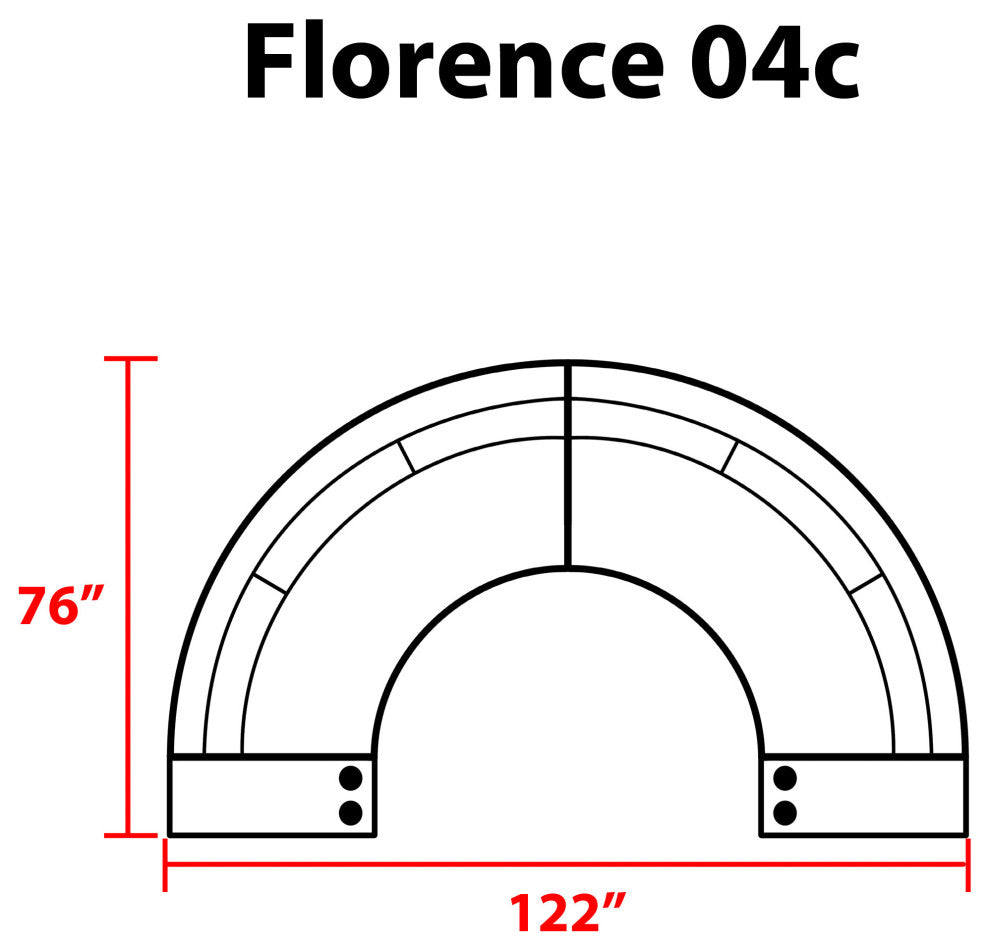 Florence 4 Piece Outdoor Wicker Patio Furniture Set 04c