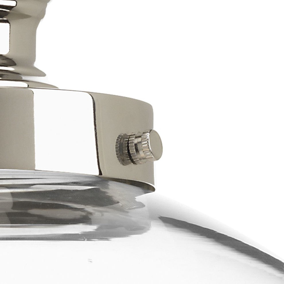 Progress Lighting P5328-104 Penn 1-Light Large Pendant, Polished Nickel, Polishe